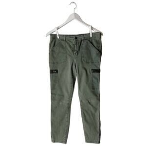 Madewell Army Green Skinny Ankle Zip Cargo Pants Size 28